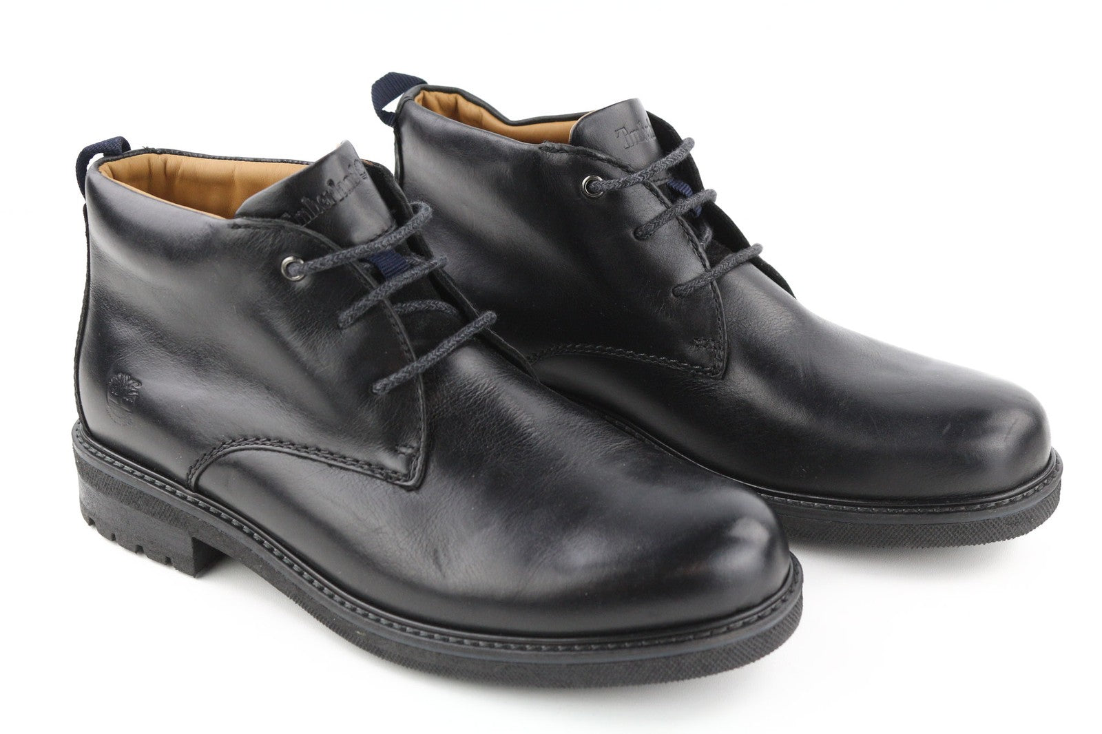 TIMBERLAND A2KCW Men's Shoes EU43 UK8.5 Black Leather High Top Lace Up Boots Tab