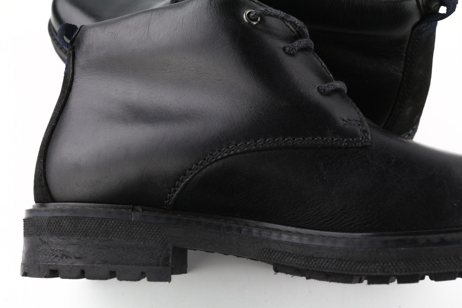 TIMBERLAND A2KCW Men's Shoes EU43 UK8.5 Black Leather High Top Lace Up Boots Tab