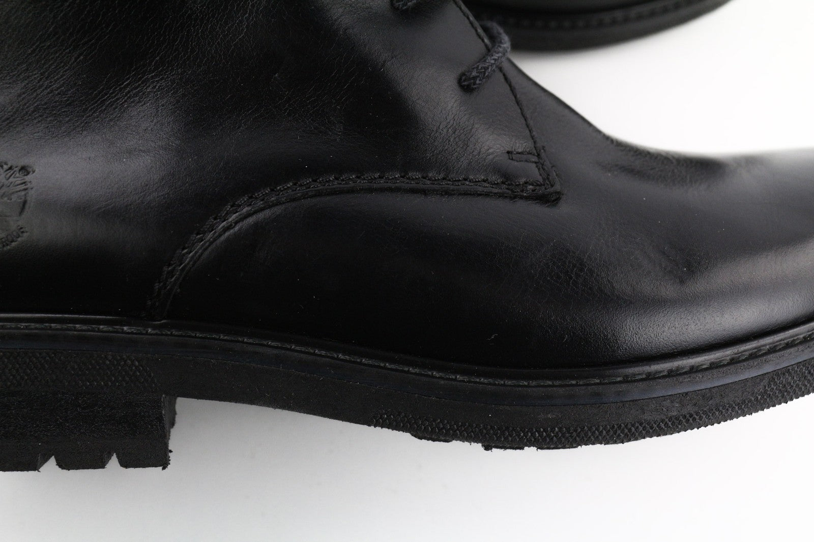 TIMBERLAND A2KCW Men's Shoes EU43 UK8.5 Black Leather High Top Lace Up Boots Tab