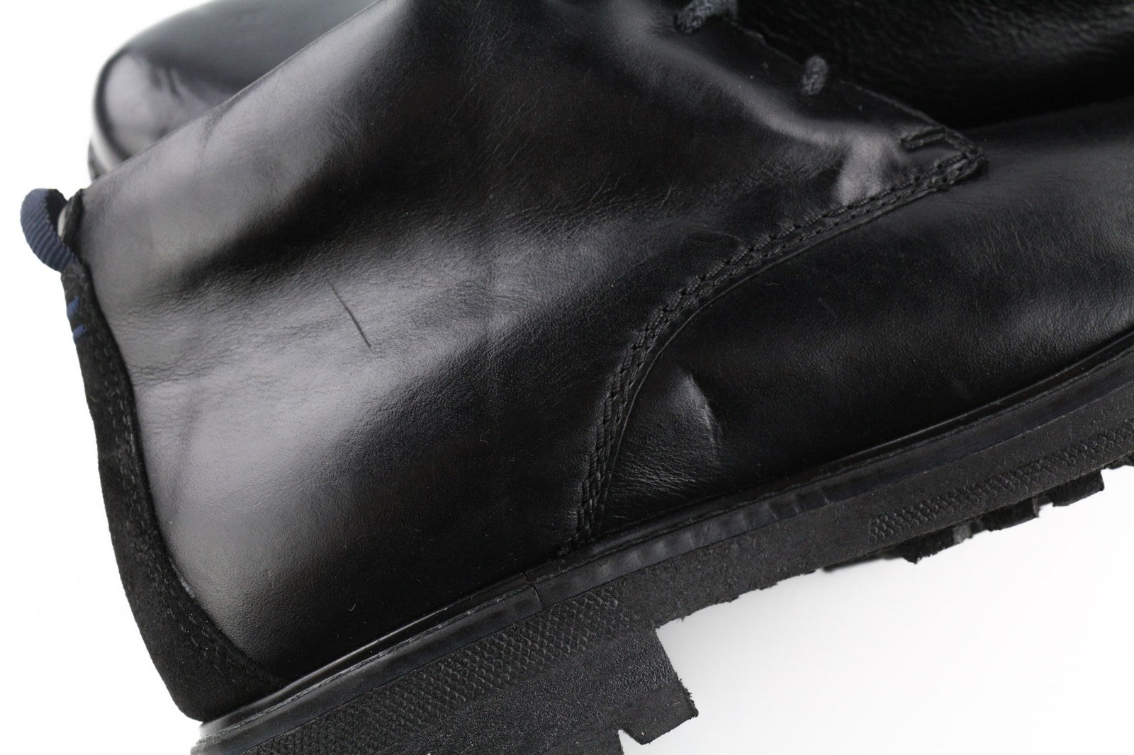 TIMBERLAND A2KCW Men's High Top Shoes EU43 UK8.5 Black Leather Lace Up Boots