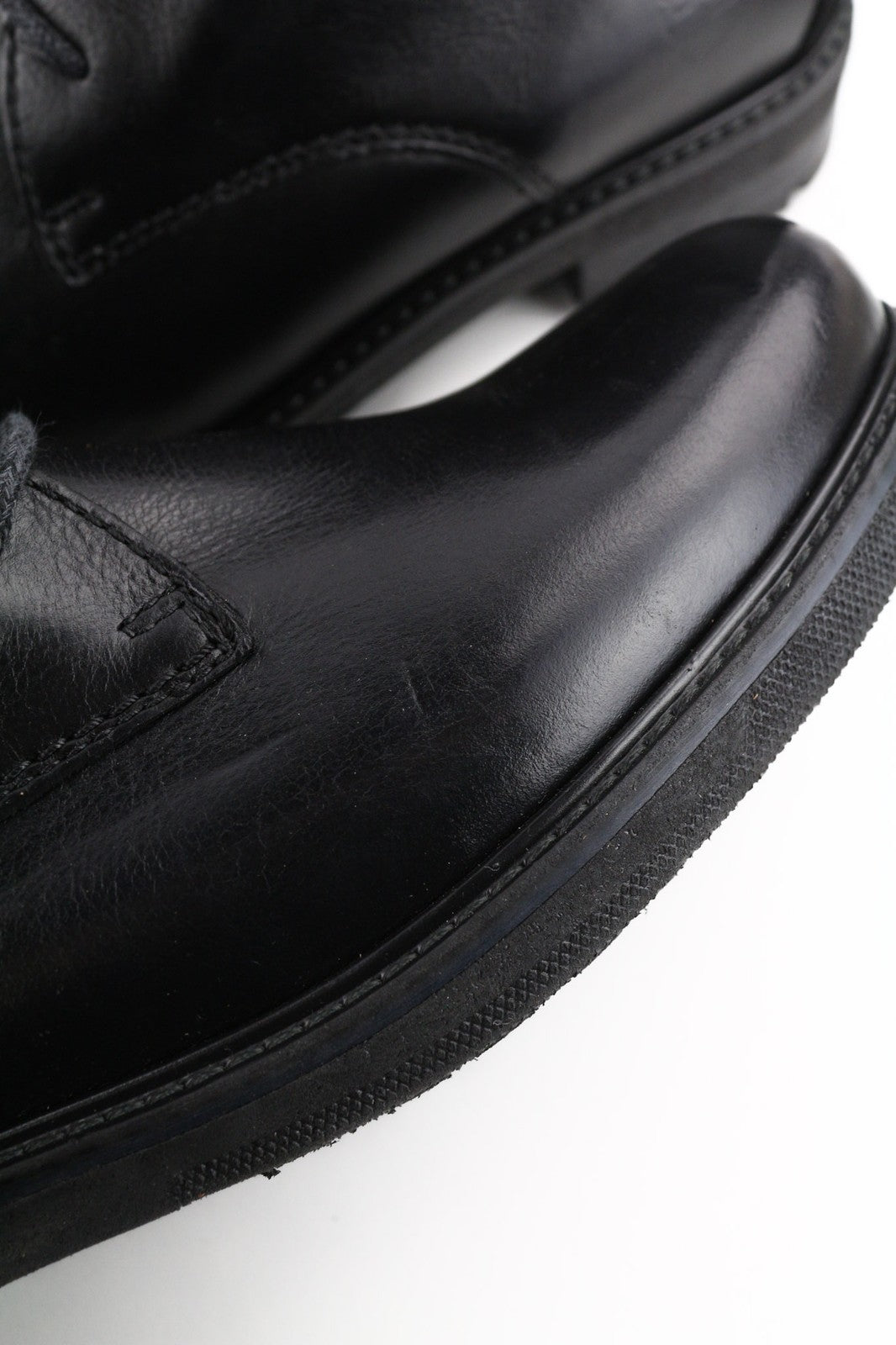 TIMBERLAND A2KCW Men's High Top Shoes EU43 UK8.5 Black Leather Lace Up Boots