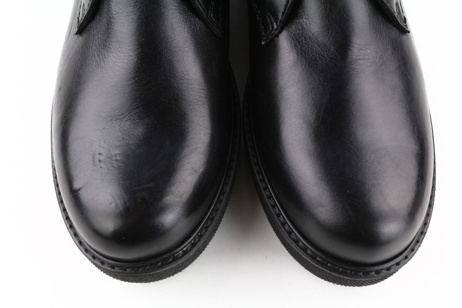 TIMBERLAND A2KCW Men's High Top Shoes EU43 UK8.5 Black Leather Lace Up Boots