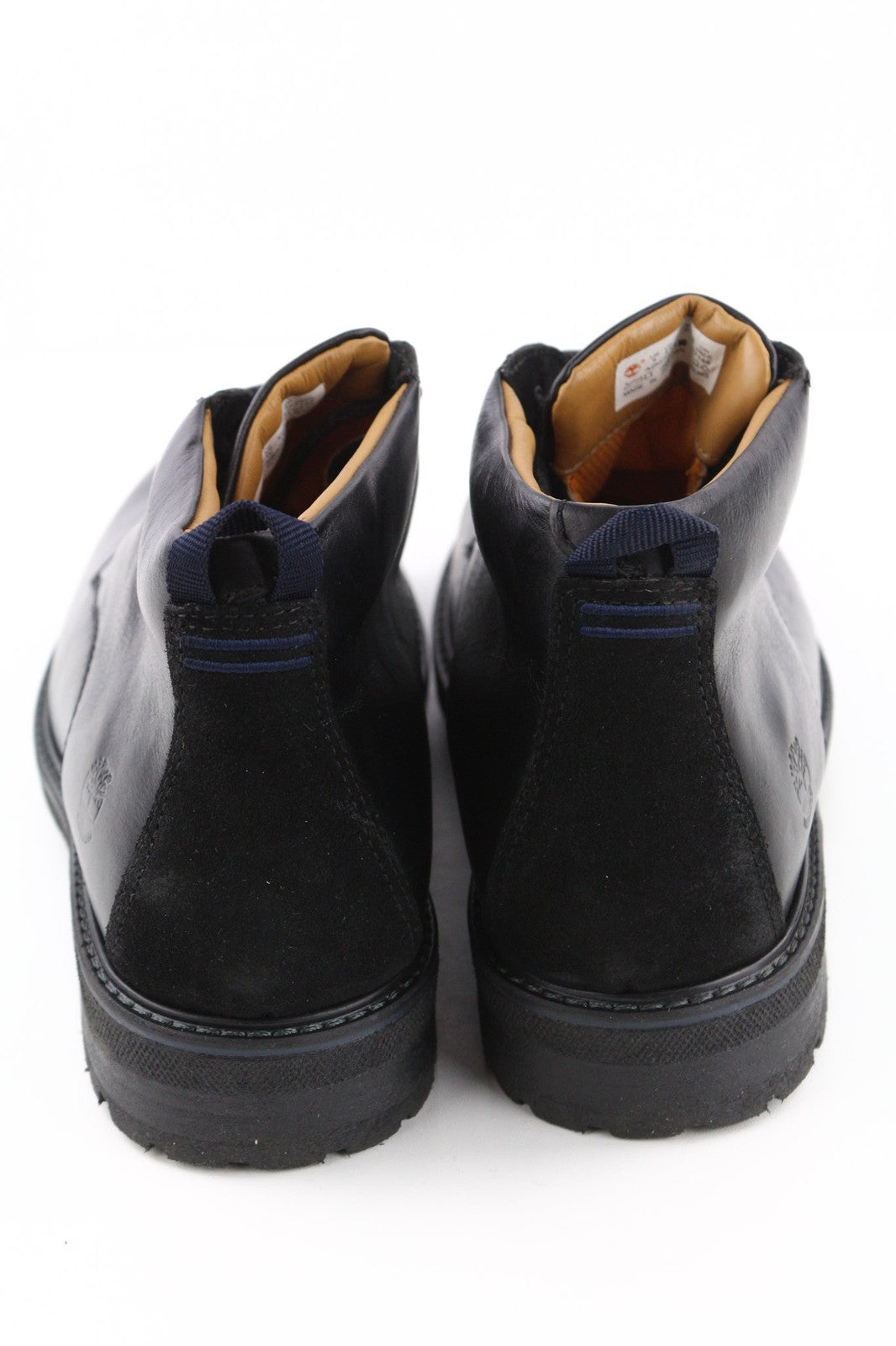 TIMBERLAND A2KCW Men's High Top Shoes EU43 UK8.5 Black Leather Lace Up Boots