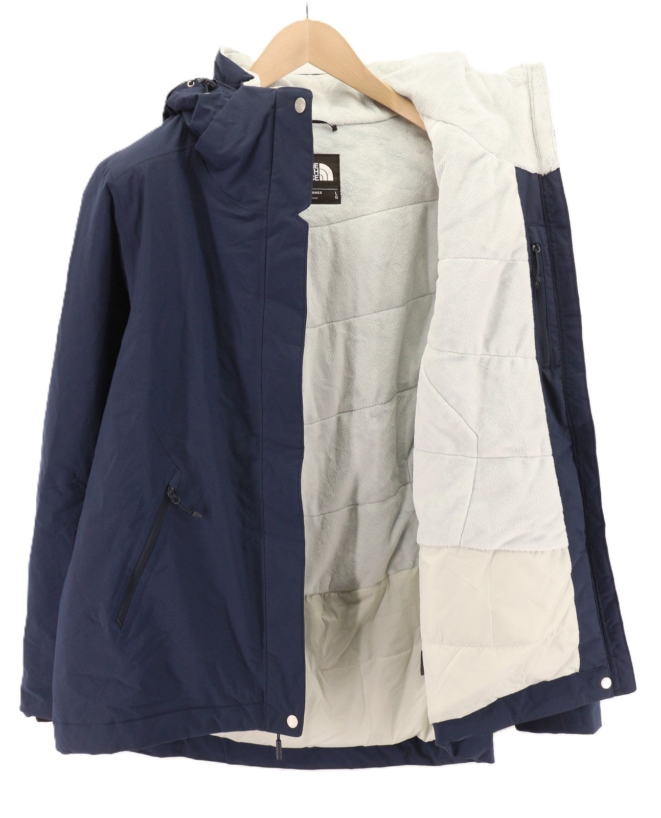 THE NORTH FACE Inlux Women's L Dryvent Padded Jacket Fleece Lined Drop Back