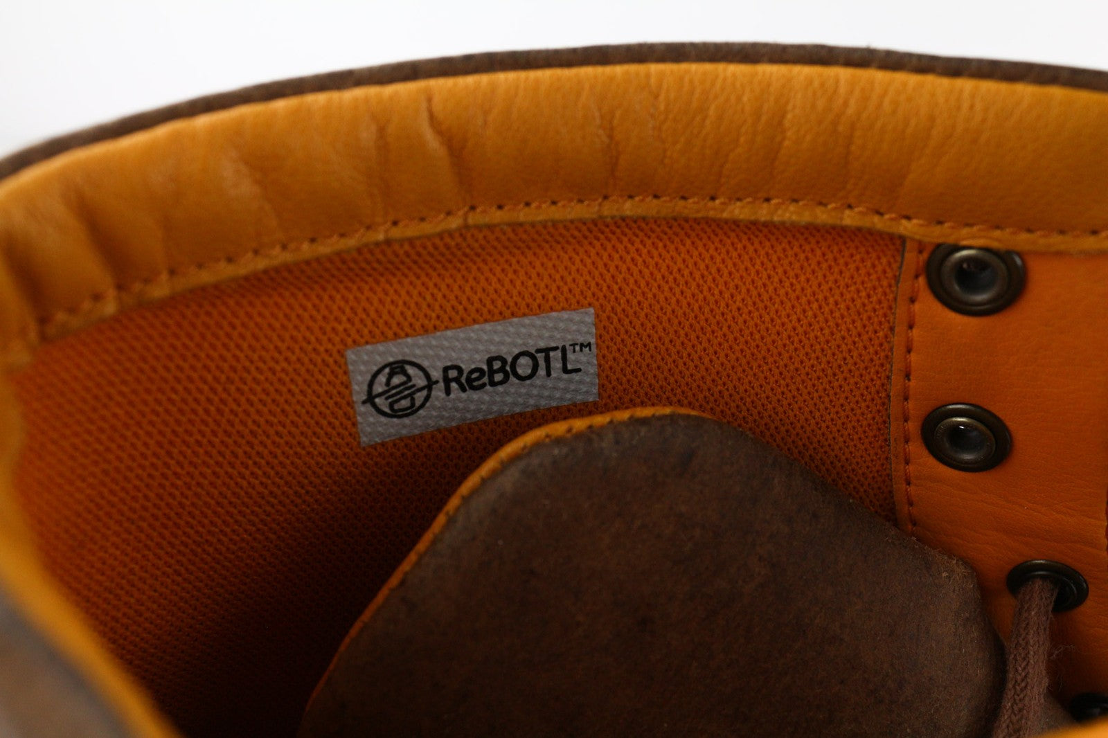 TIMBERLAND A2HB2 Men's Brown ReBOTL Leather Boots EU45 UK10.5 Pull Tab Lace Up