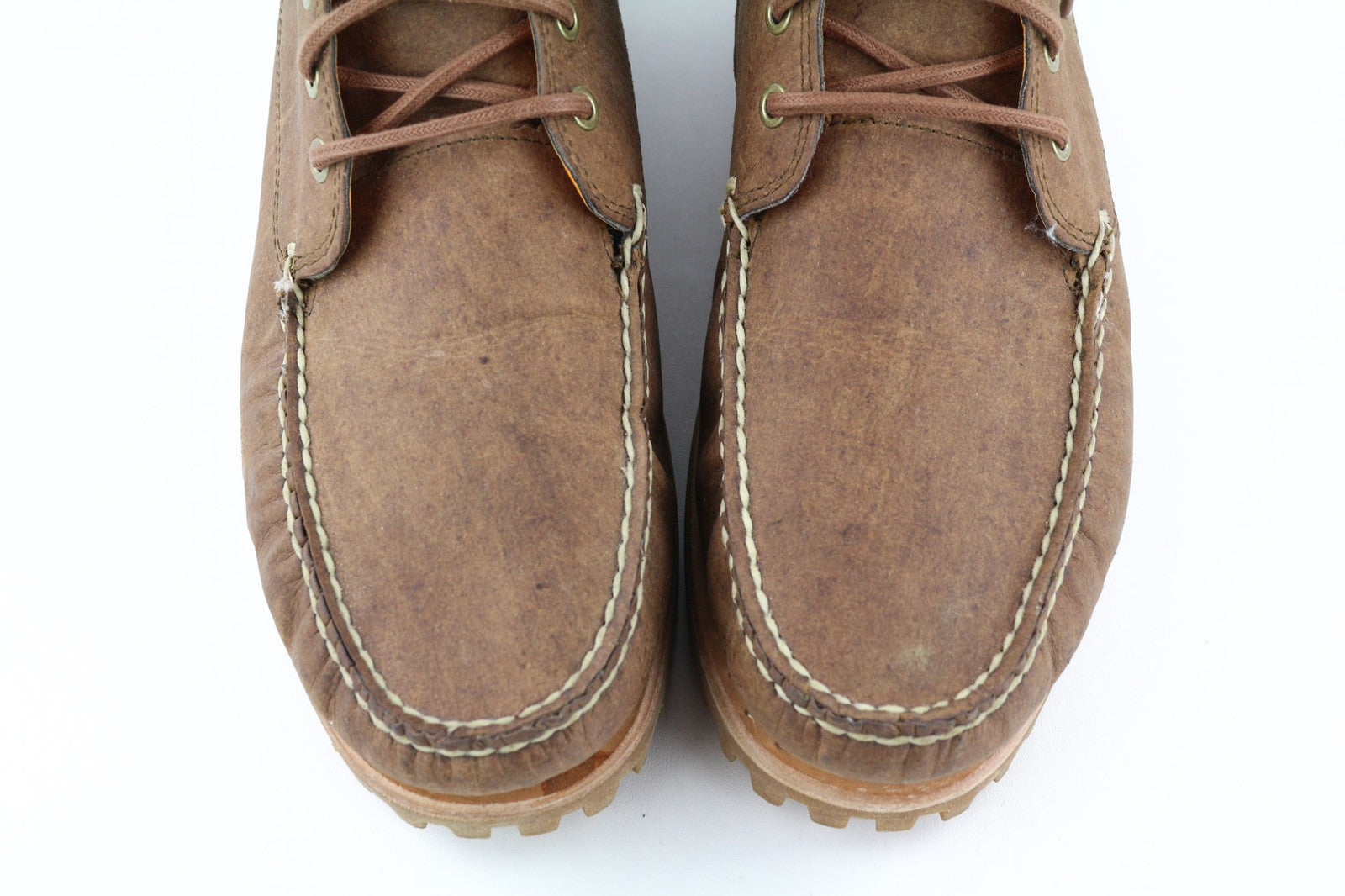 TIMBERLAND A2HB2 Men's Brown ReBOTL Leather Boots EU45 UK10.5 Pull Tab Lace Up