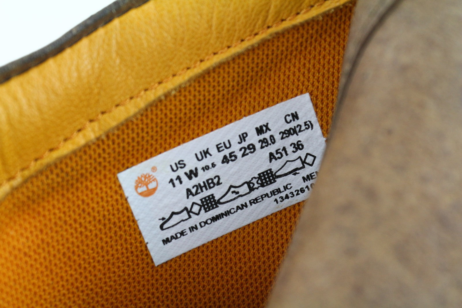 TIMBERLAND A2HB2 Men's Brown ReBOTL Leather Boots EU45 UK10.5 Pull Tab Lace Up