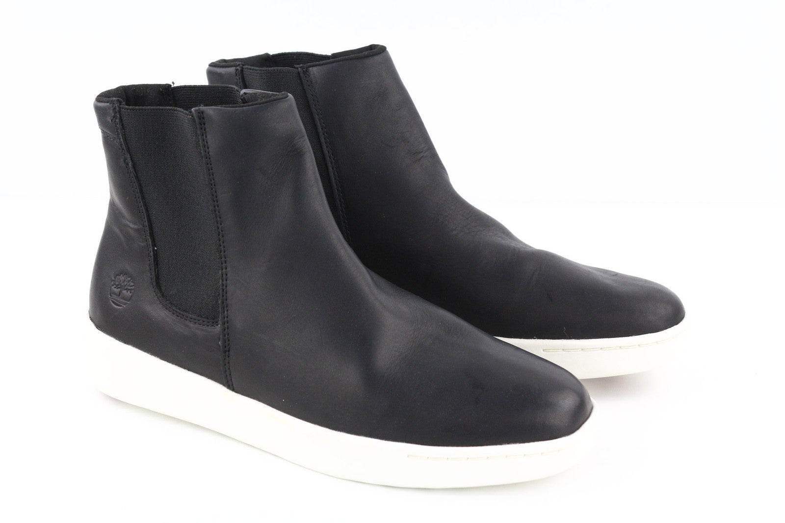 TIMBERLAND A2FUS Women's Black ReBOTL Boots EU41 UK7.5 Leather High Top Side