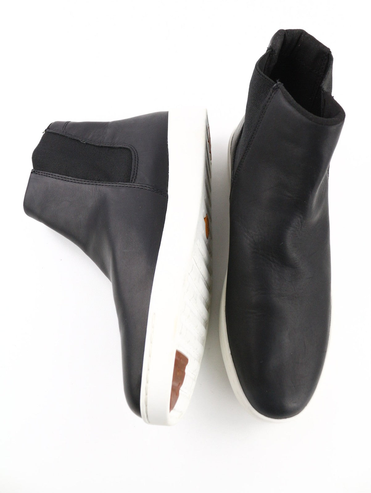 TIMBERLAND A2FUS Women's Black ReBOTL Boots EU41 UK7.5 Leather High Top Side