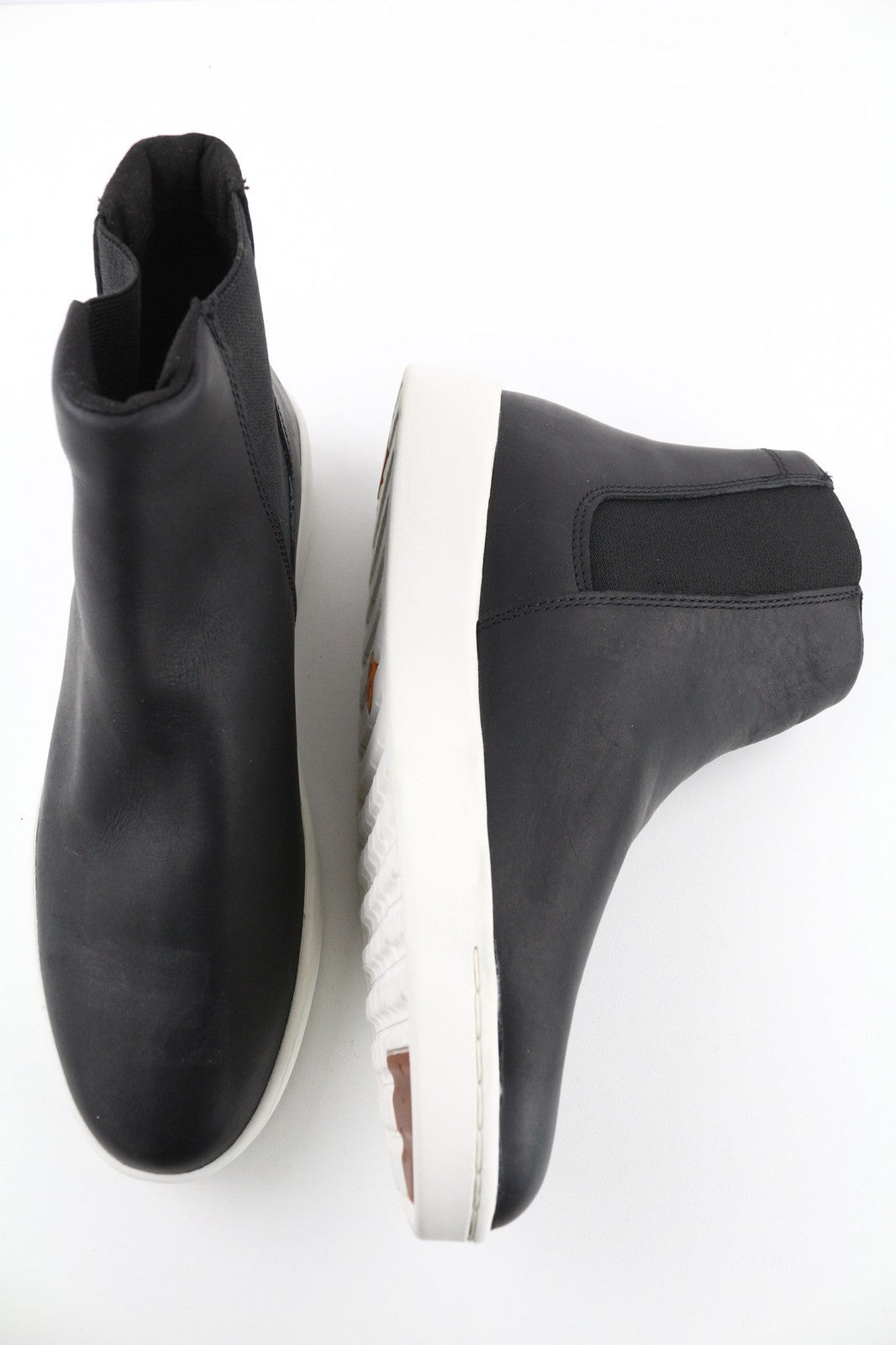 TIMBERLAND A2FUS Women's Black Leather Boots EU40 UK6.5 Side Pull On ReBOTL