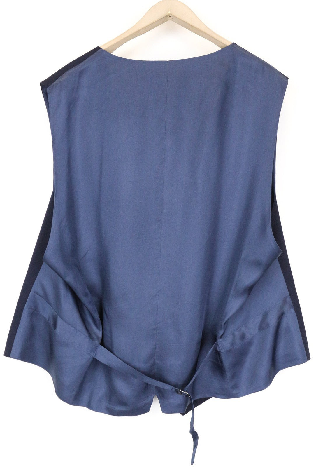 SUITSUPPLY Ferrara Men Waistcoat UK60R Blue Slim Wool V-Neck Button-Up Formal