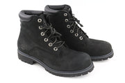 TIMBERLAND 6939R Men's Black Leather Boots EU41.5 7.5 High Top Round Toe Lace Up