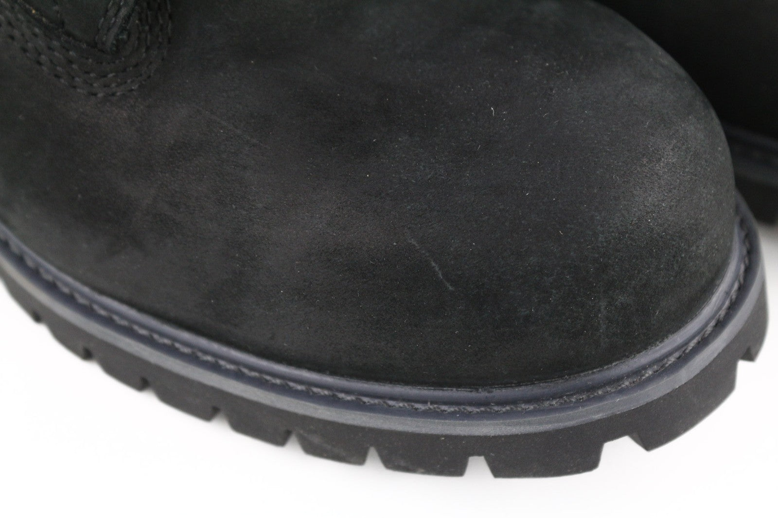 TIMBERLAND 6939R Men's Black Leather Boots EU41.5 7.5 High Top Round Toe Lace Up