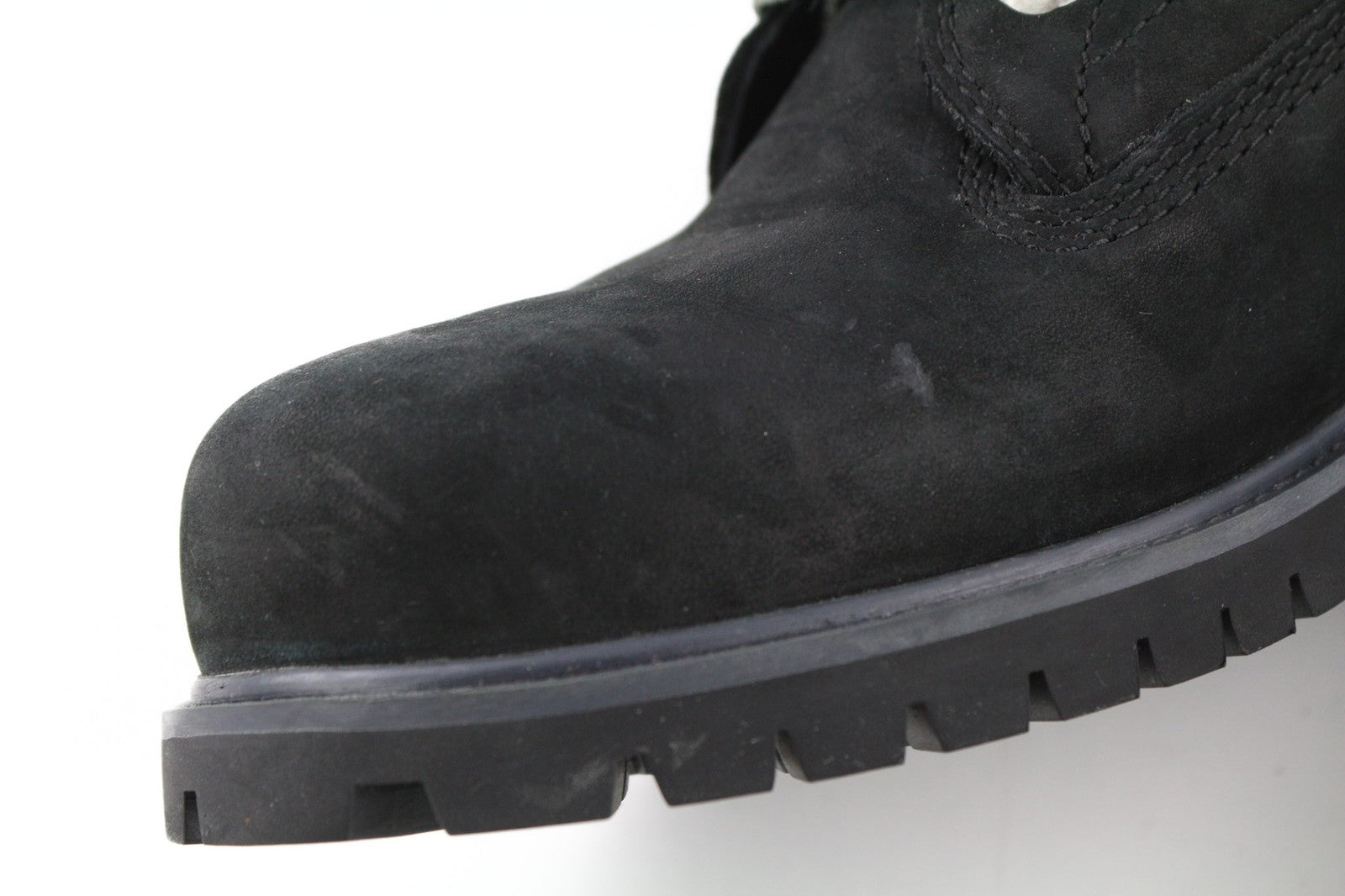 TIMBERLAND 6939R Men's Black Leather Boots EU41.5 7.5 High Top Round Toe Lace Up