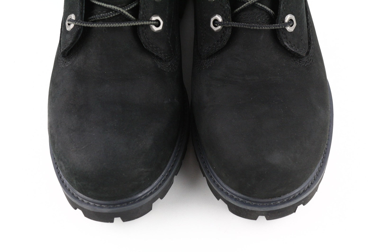 TIMBERLAND 6939R Men's Black Leather Boots EU41.5 7.5 High Top Round Toe Lace Up