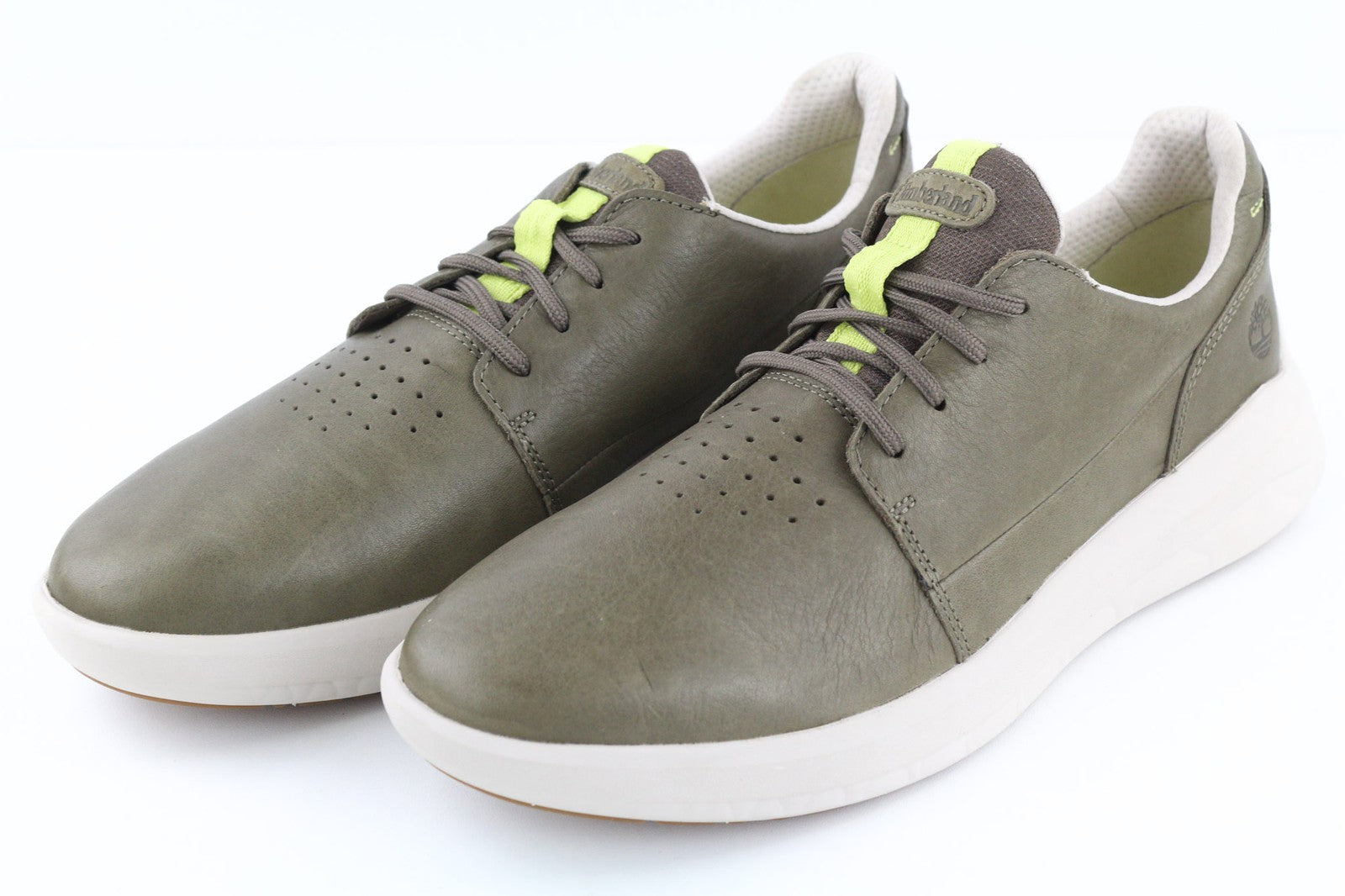 TIMBERLAND A2QAC Men's Sneakers EU42 UK8.5 Green Stride Low Top Leather Lace Up