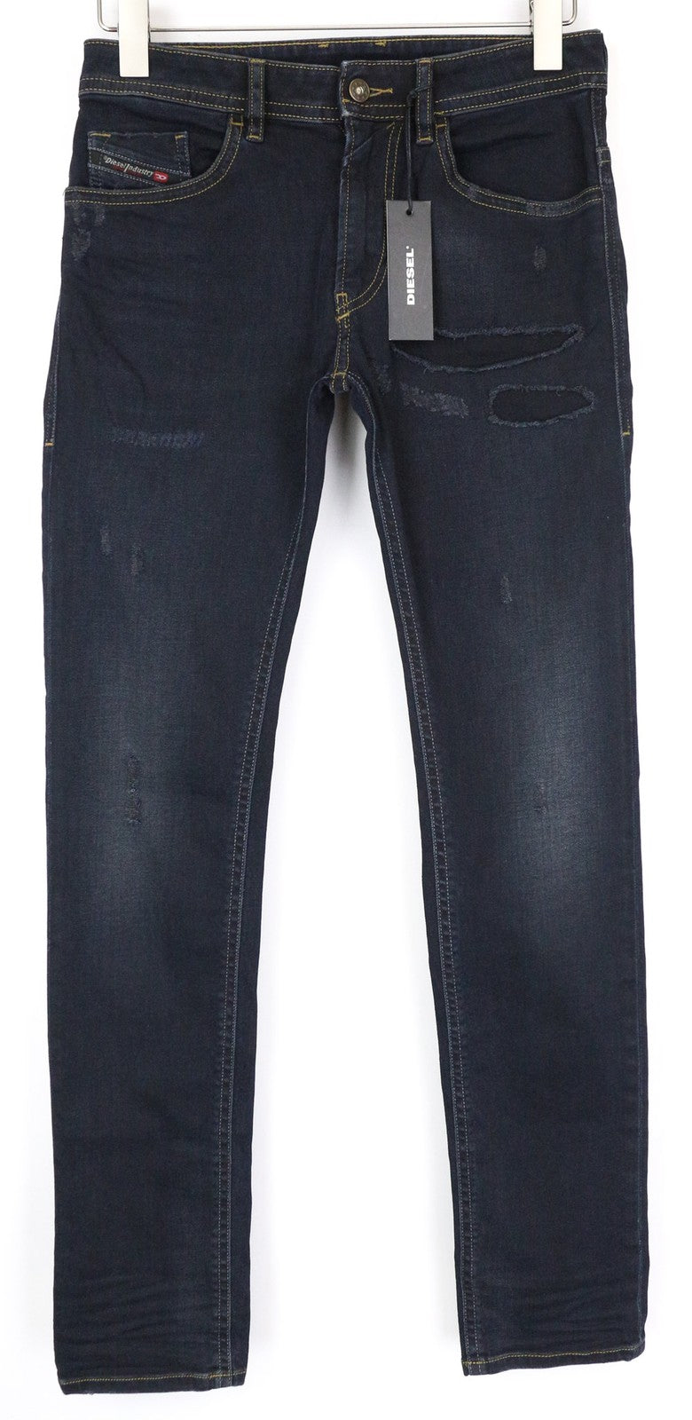 DIESEL Thommer 069GM Men Jeans W28/L32 Blue Slim Skinny Stretch Distressed Zip