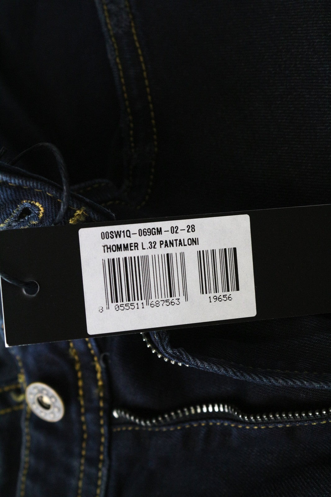 DIESEL Thommer 069GM Men Jeans W28/L32 Blue Slim Skinny Stretch Distressed Zip