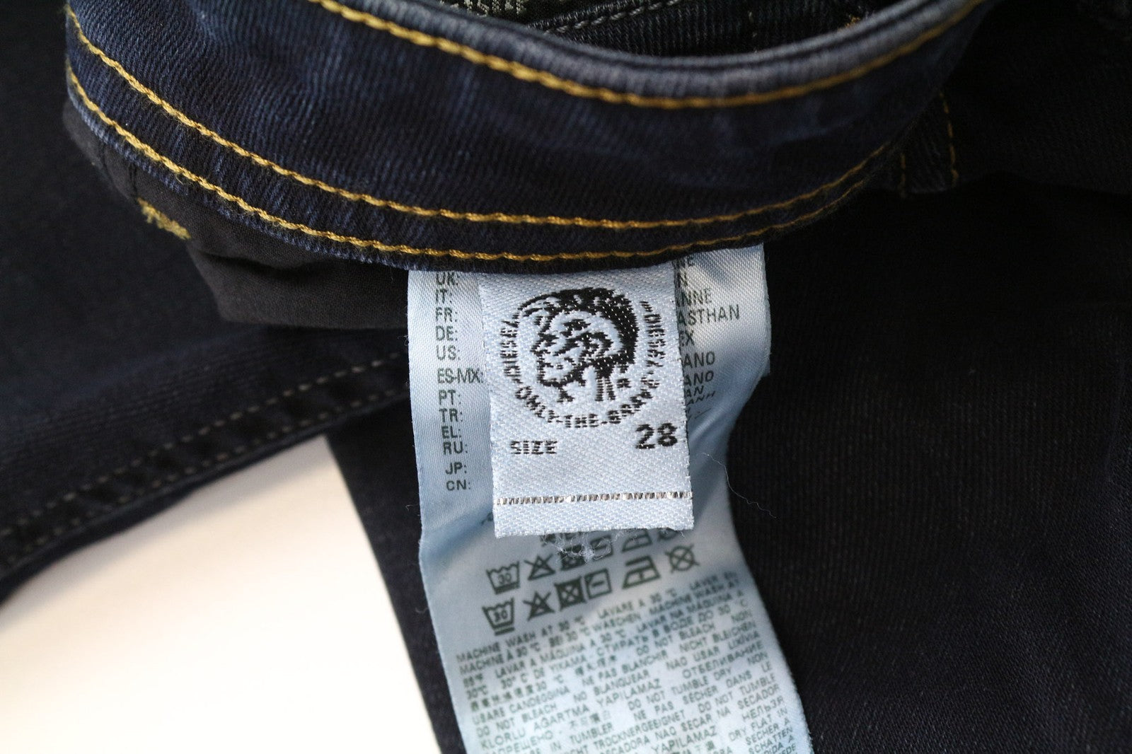 DIESEL Thommer 069GM Men Jeans W28/L32 Blue Slim Skinny Stretch Distressed Zip