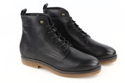 TIMBERLAND A2JK7 Women's Boots EU41.5 UK7.5 Black Leather Lace Up Pull Tab Gloss