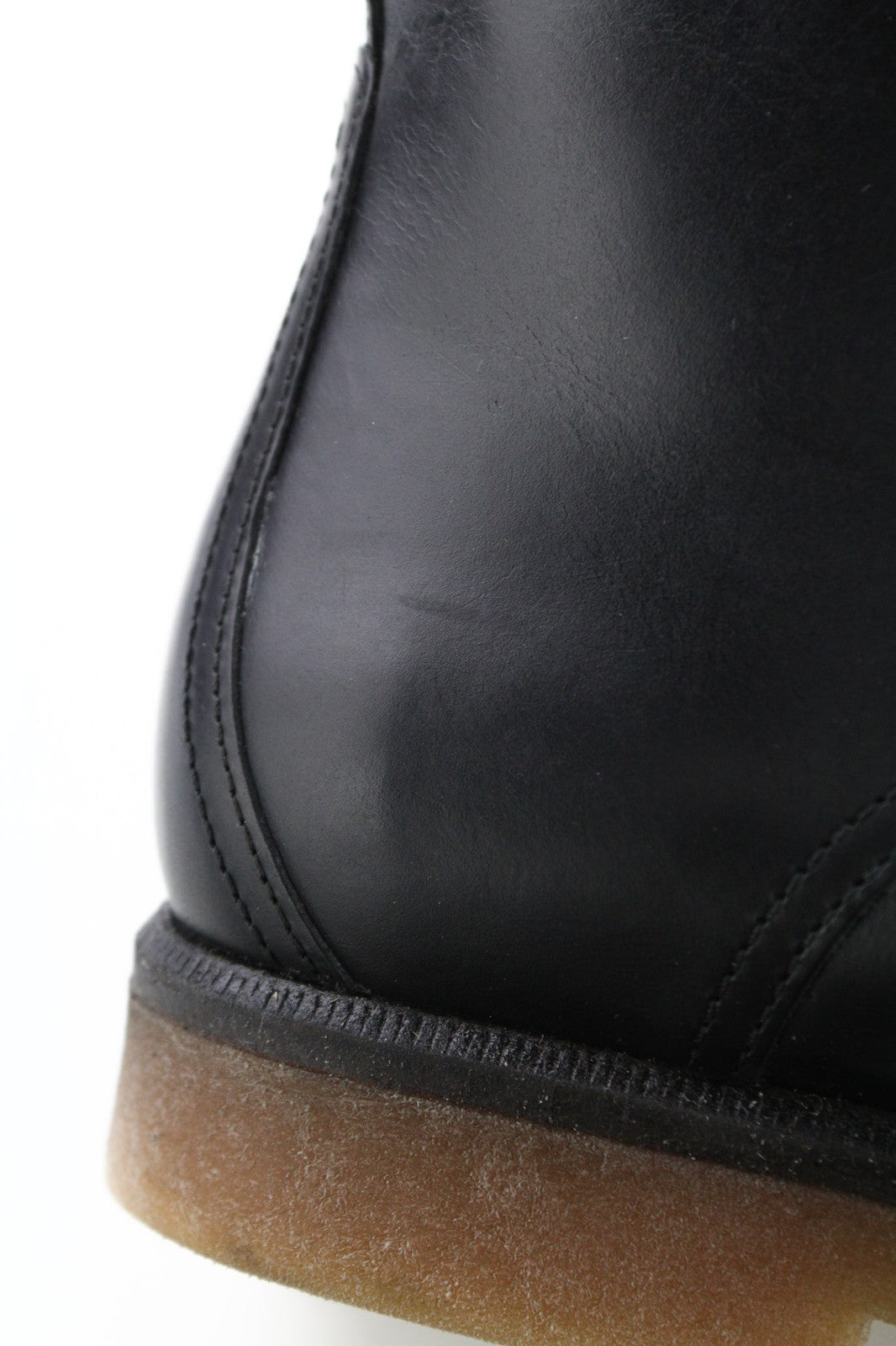 TIMBERLAND A2JK7 Women's Boots EU41.5 UK7.5 Black Leather Lace Up Pull Tab Gloss