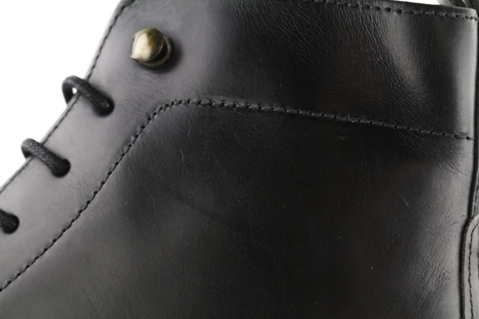 TIMBERLAND A2JK7 Women's Boots EU41.5 UK7.5 Black Leather Lace Up Pull Tab Gloss