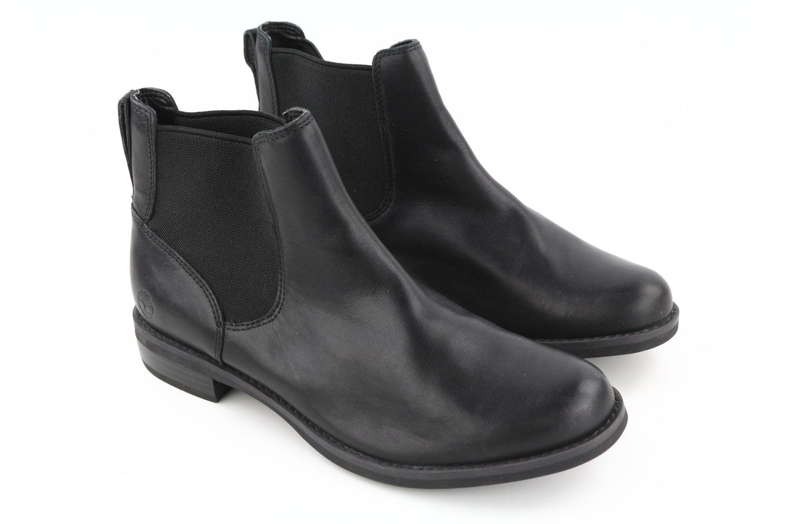 TIMBERLAND A1KHL Women's Boots EU40.5 UK6.5 Black Leather Mid Top Side Panels