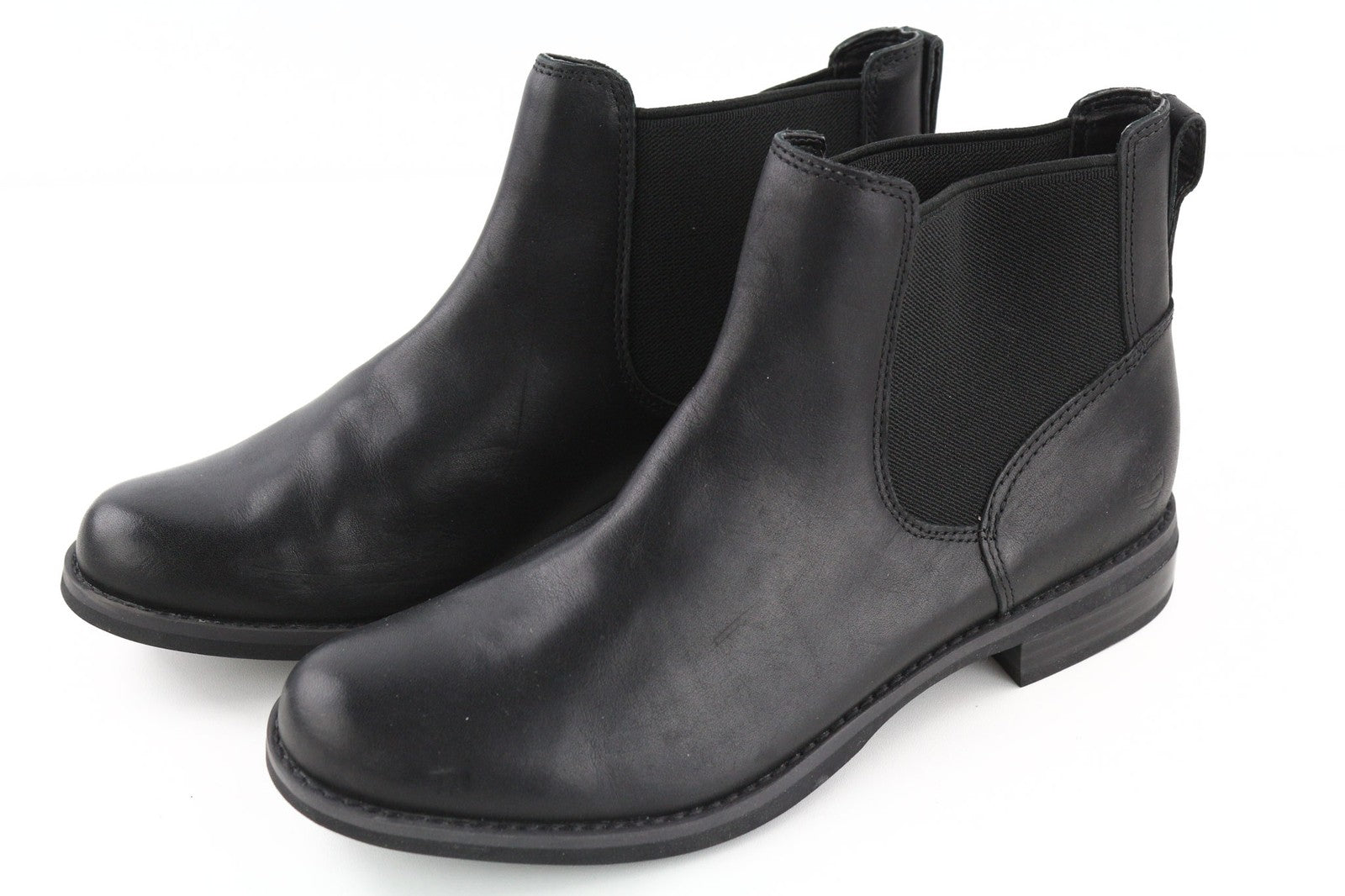 TIMBERLAND A1KHL Women's Boots EU40.5 UK6.5 Black Leather Mid Top Side Panels