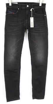 DIESEL Thommer 069BG Men Jeans W28/L32 Washed Black Slim Skinny Stretch Zip