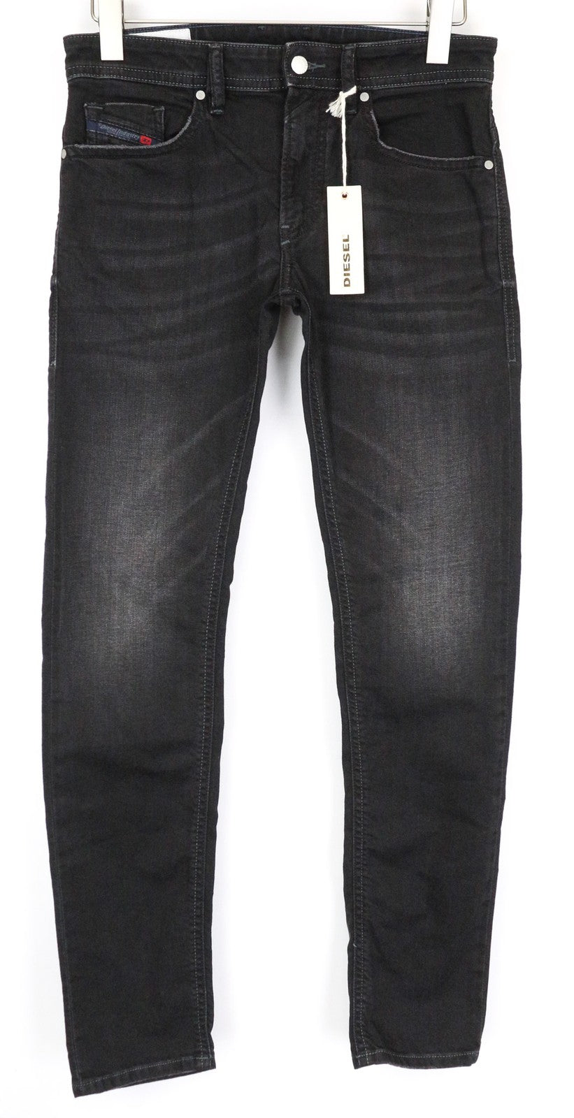 DIESEL Thommer 069BG Men Jeans W28/L32 Washed Black Slim Skinny Stretch Zip