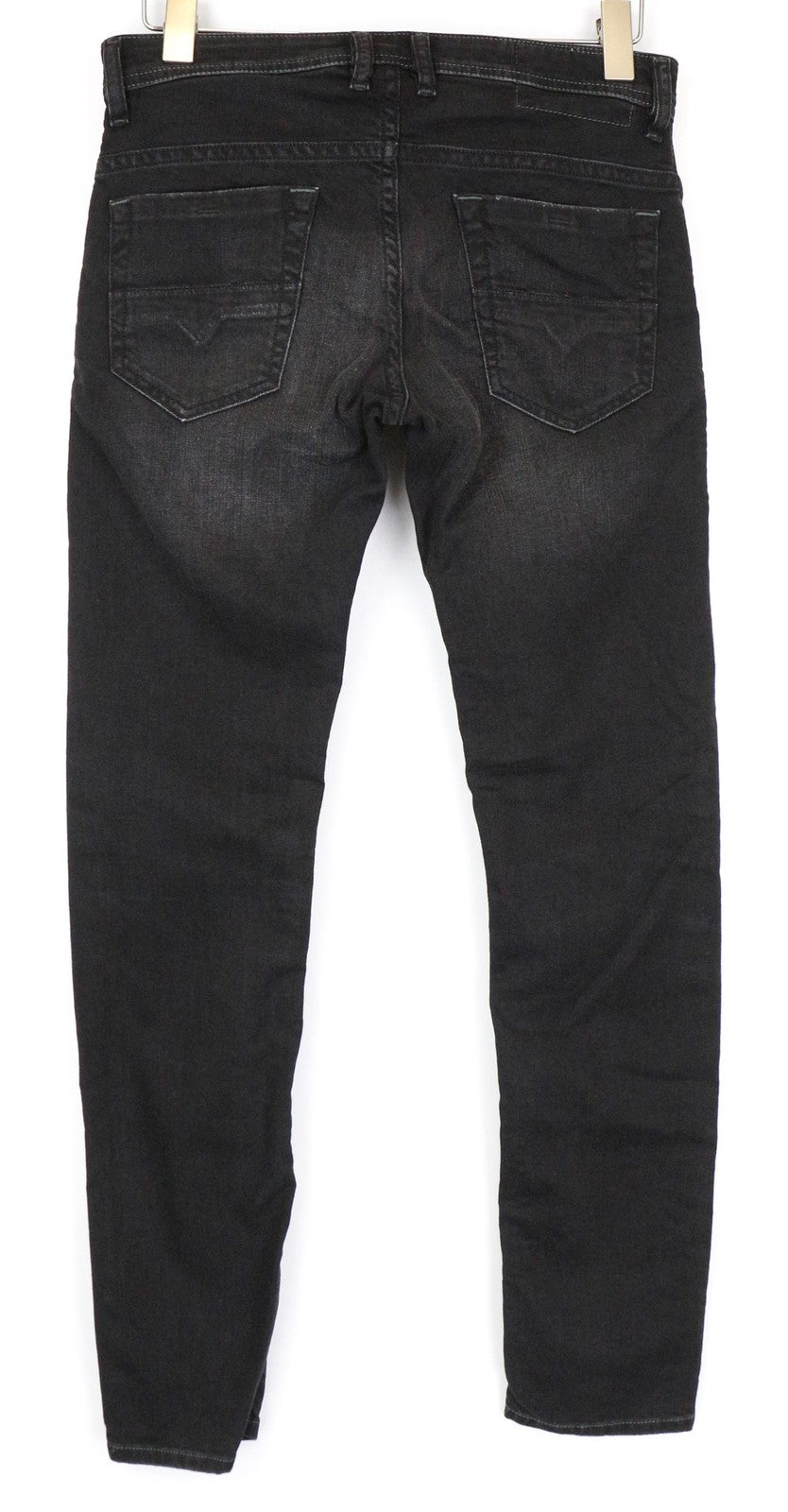 DIESEL Thommer 069BG Men Jeans W28/L32 Washed Black Slim Skinny Stretch Zip