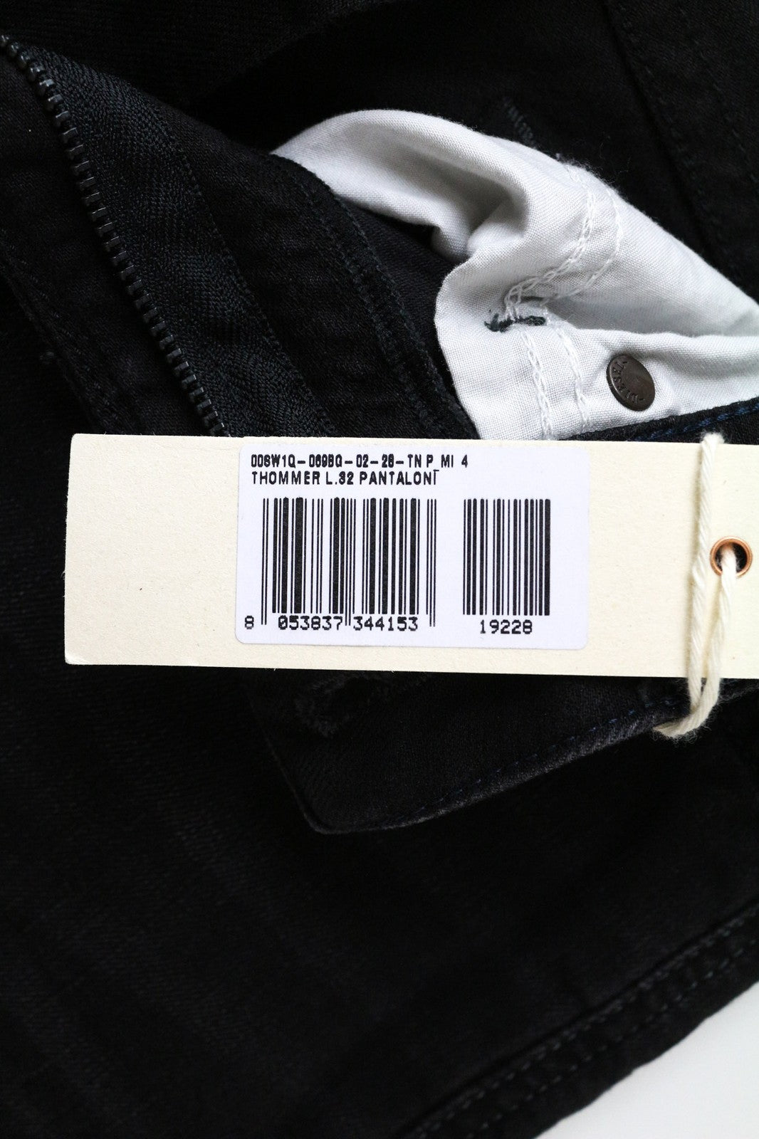 DIESEL Thommer 069BG Men Jeans W28/L32 Washed Black Slim Skinny Stretch Zip