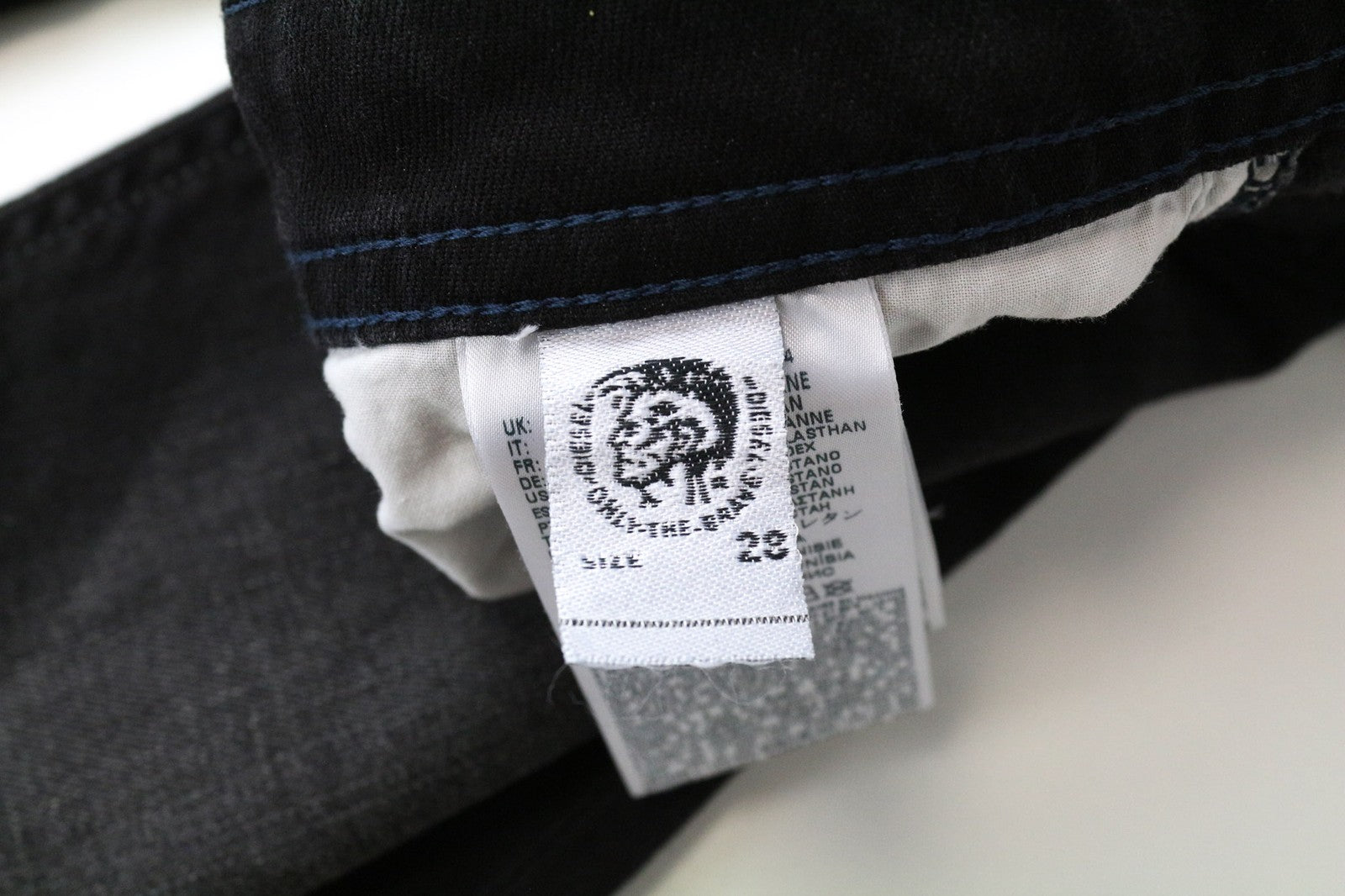 DIESEL Thommer 069BG Men Jeans W28/L32 Washed Black Slim Skinny Stretch Zip