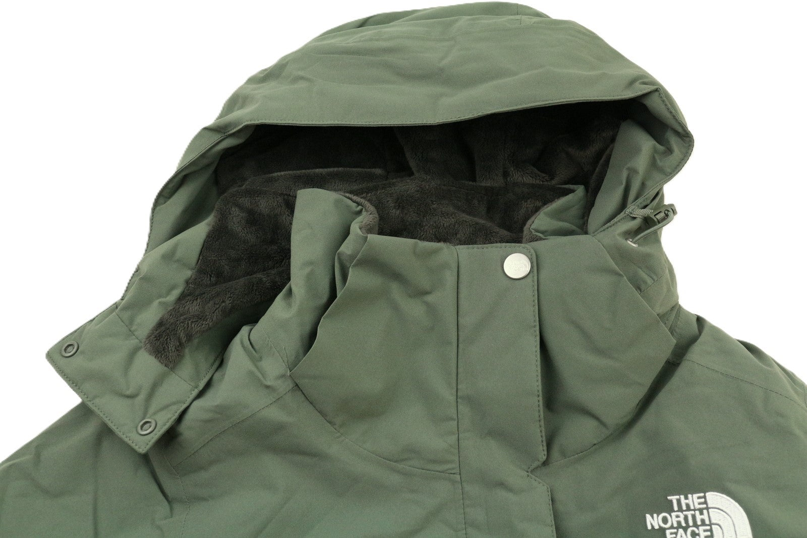 THE NORTH FACE Inlux Women's XS Waterproof Lined Green Jacket Hooded Insulated