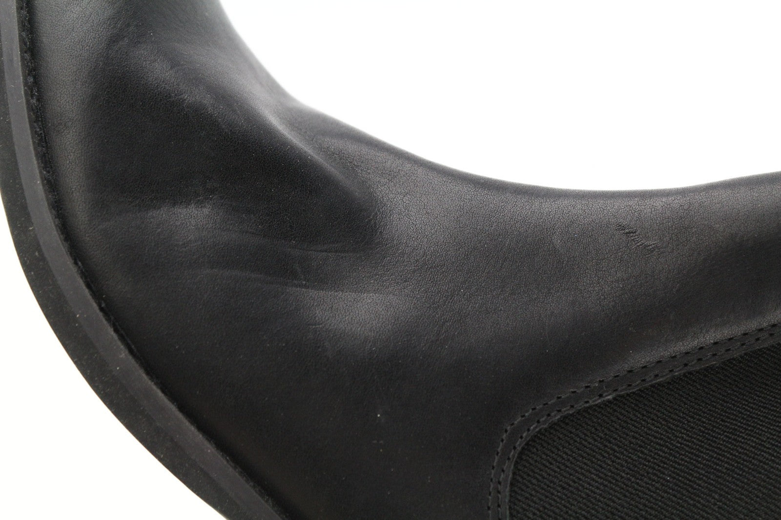 TIMBERLAND A1KHL Women's Black Leather Boots EU38 UK5 Mid Top Pull On Side Panel