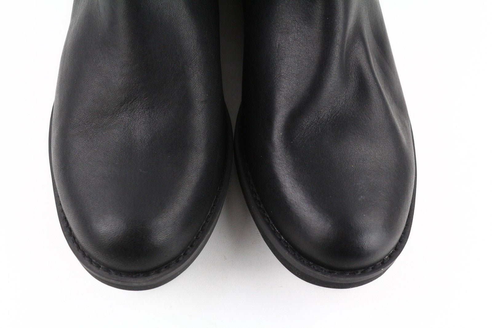 TIMBERLAND A1KHL Women's Black Leather Boots EU38 UK5 Mid Top Pull On Side Panel