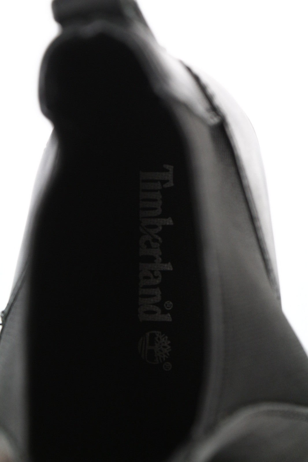 TIMBERLAND A1KHL Women's Black Leather Boots EU38 UK5 Mid Top Pull On Side Panel