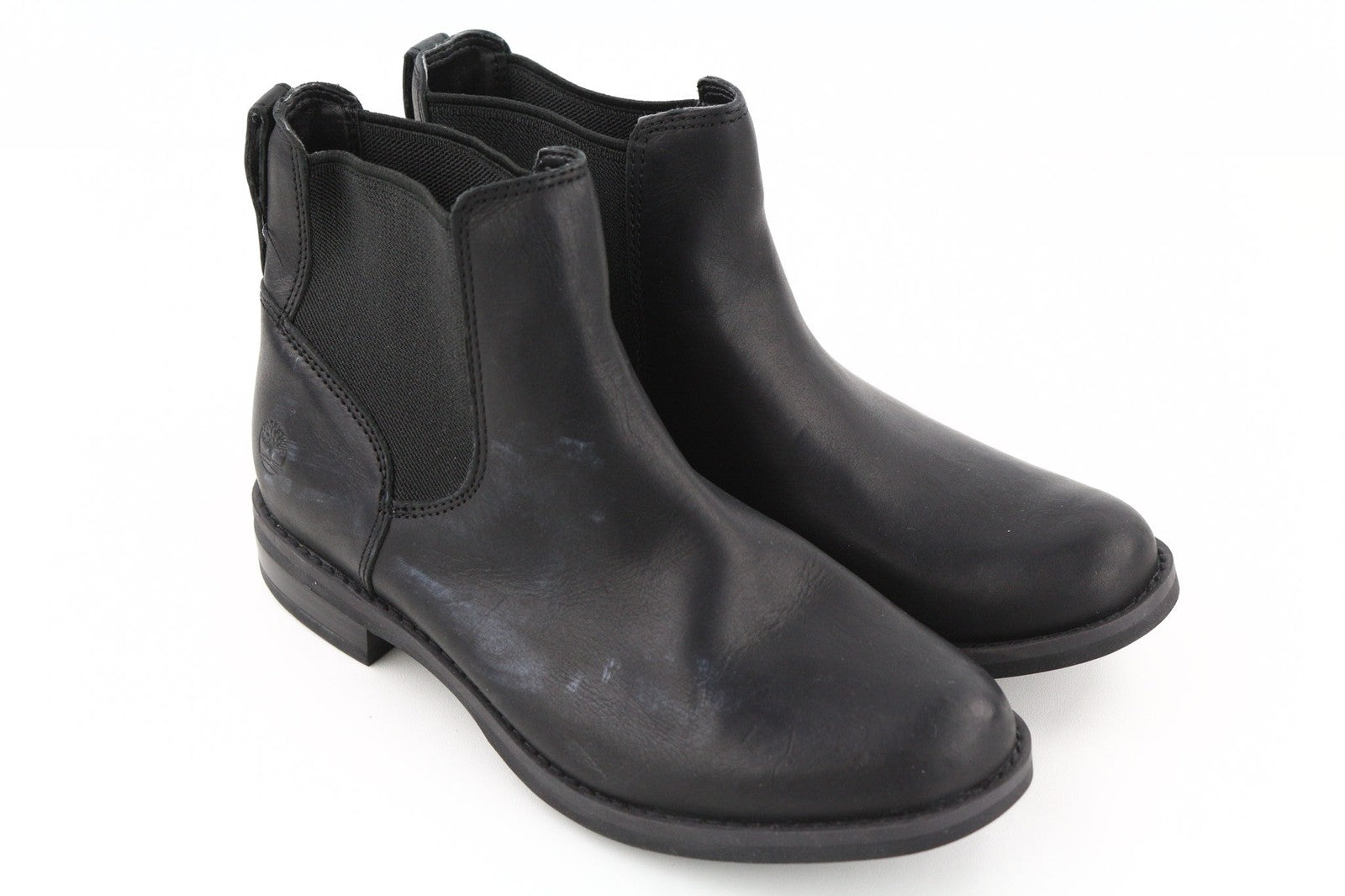 TIMBERLAND A1KHL Women's Black Mid Top Boots EU37 UK4 Pull On Leather