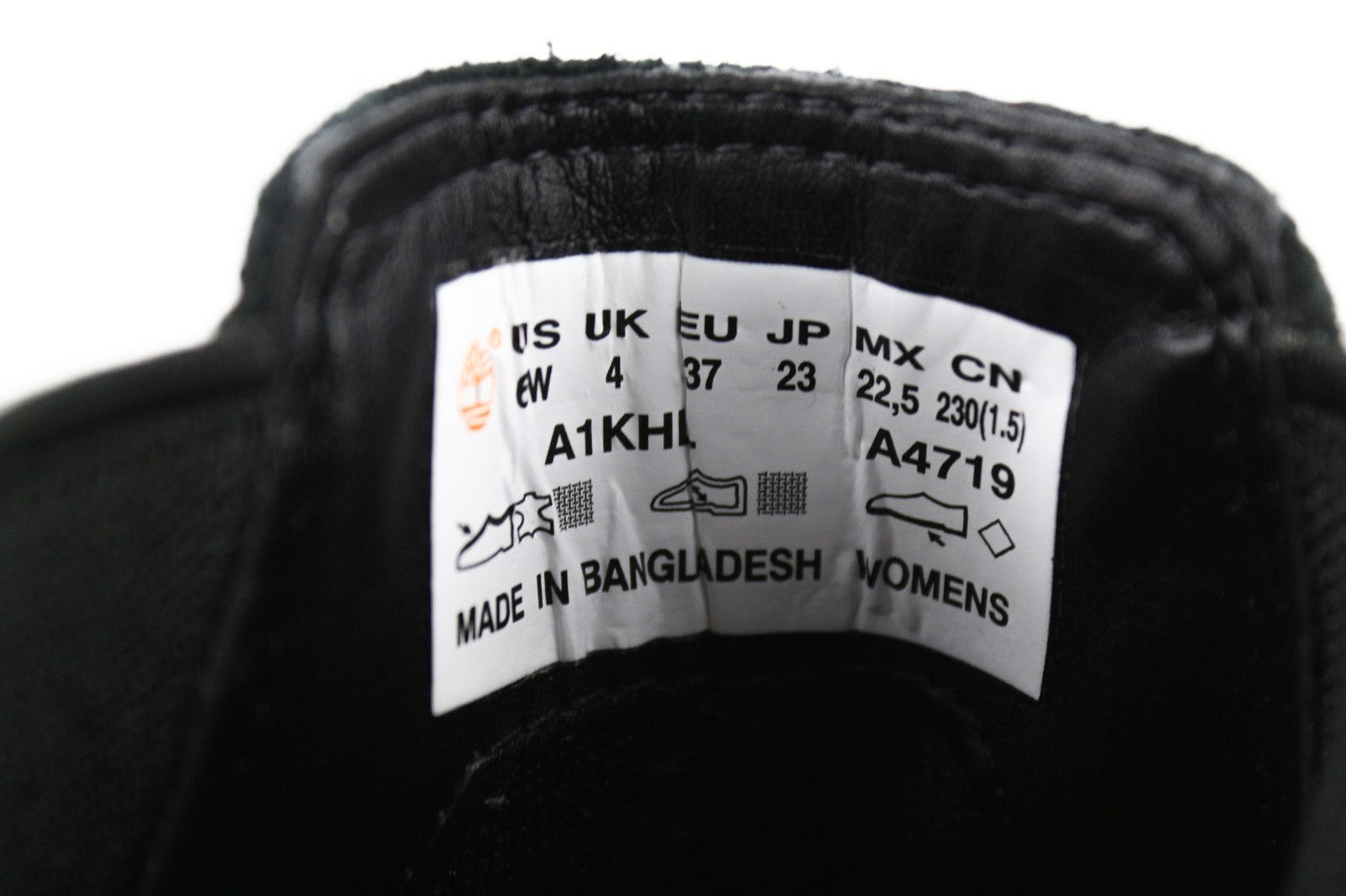 TIMBERLAND A1KHL Women's Black Mid Top Boots EU37 UK4 Pull On Leather