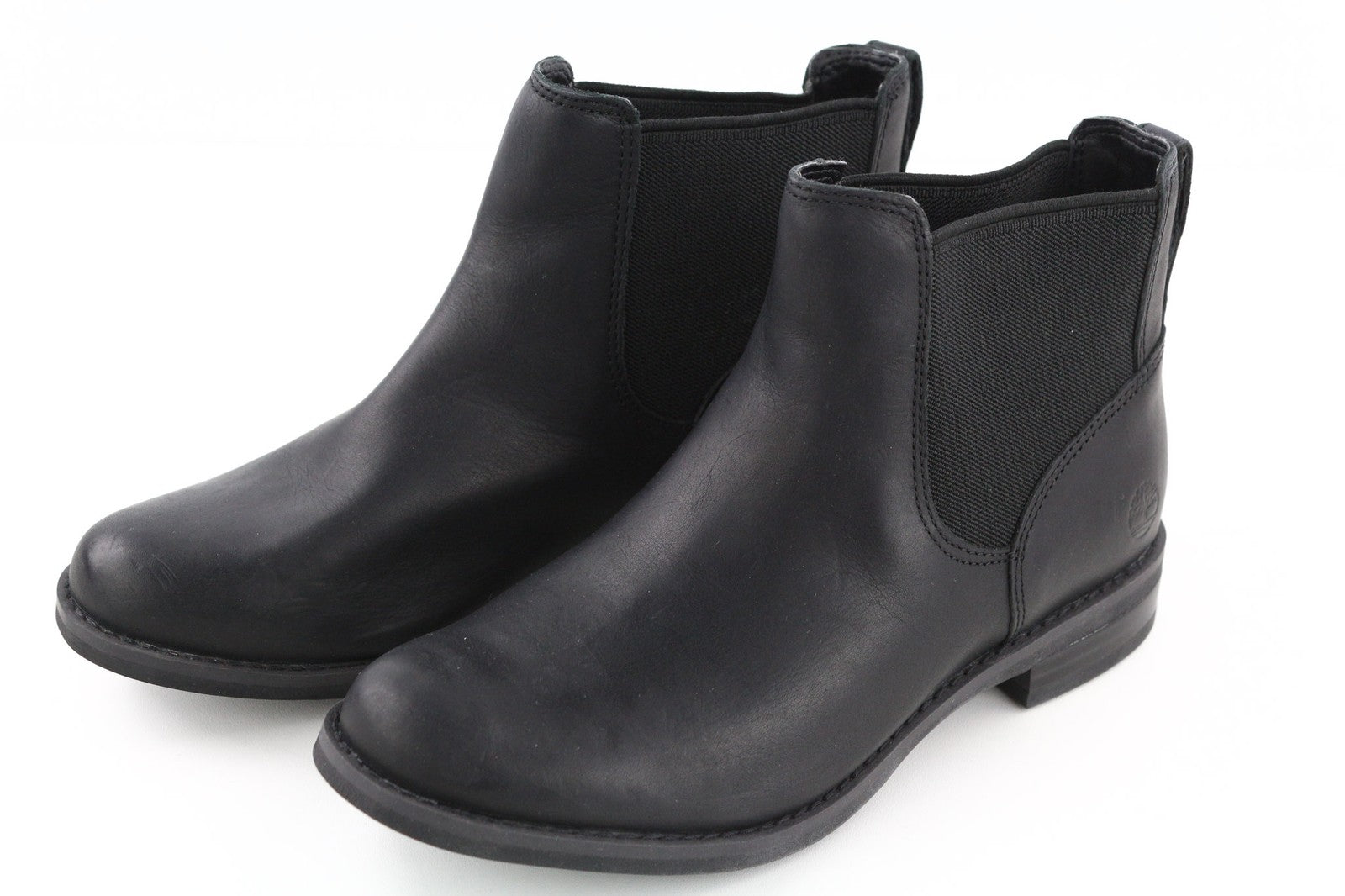 TIMBERLAND A1KHL Women's Black Mid Top Boots EU37 UK4 Pull On Leather