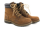 TIMBERLAND 6857B Men's Boots EU42 UK8 Brown Leather Waterproof Aged Lace Ankle