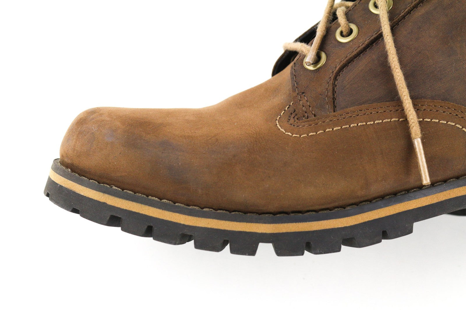 TIMBERLAND 6857B Men's Boots EU42 UK8 Brown Leather Waterproof Aged Lace Ankle