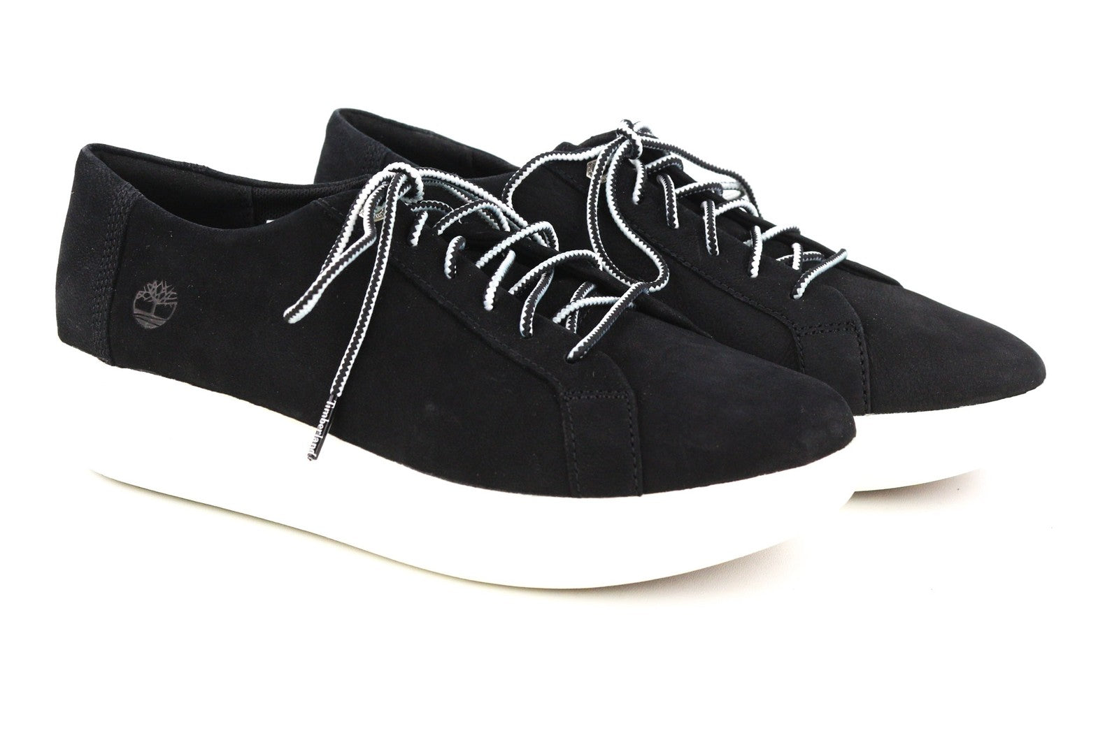 TIMBERLAND A1ST6 Women's Sneakers EU38 UK5 Black Leather Low Top Lace Up