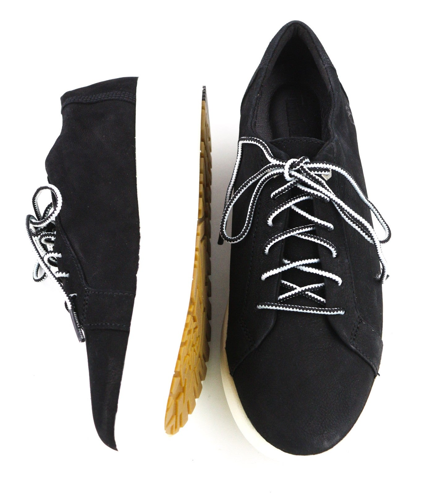 TIMBERLAND A1ST6 Women's Sneakers EU38 UK5 Black Leather Low Top Lace Up