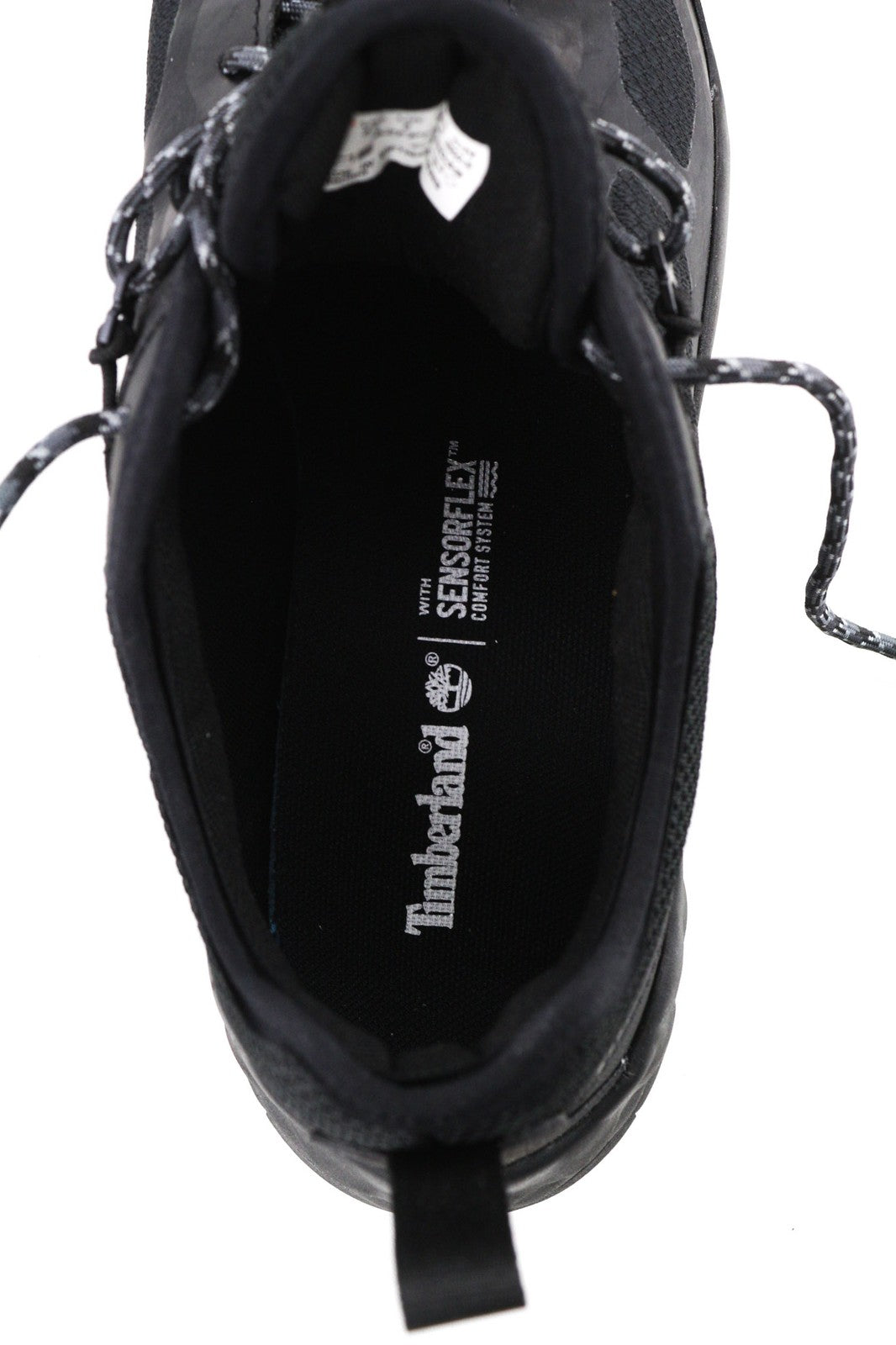 TIMBERLAND A2FPH Men's Sneakers EU42 UK8 Black Leather Sensorflex Green Stride