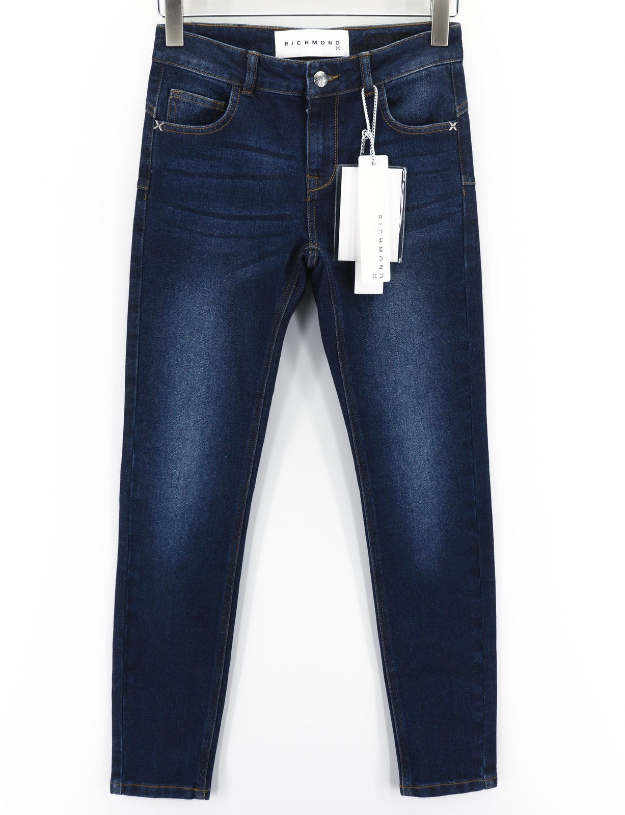 JOHN RICHMOND Aisha Women's Jeans W26 Push-Up Normal Waist Blue Washed Zip