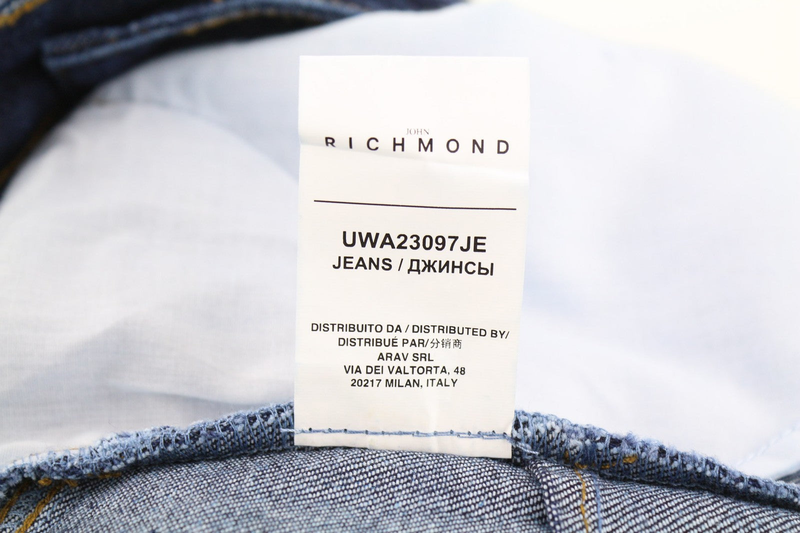 JOHN RICHMOND Aisha Women's Jeans W26 Push-Up Normal Waist Blue Washed Zip