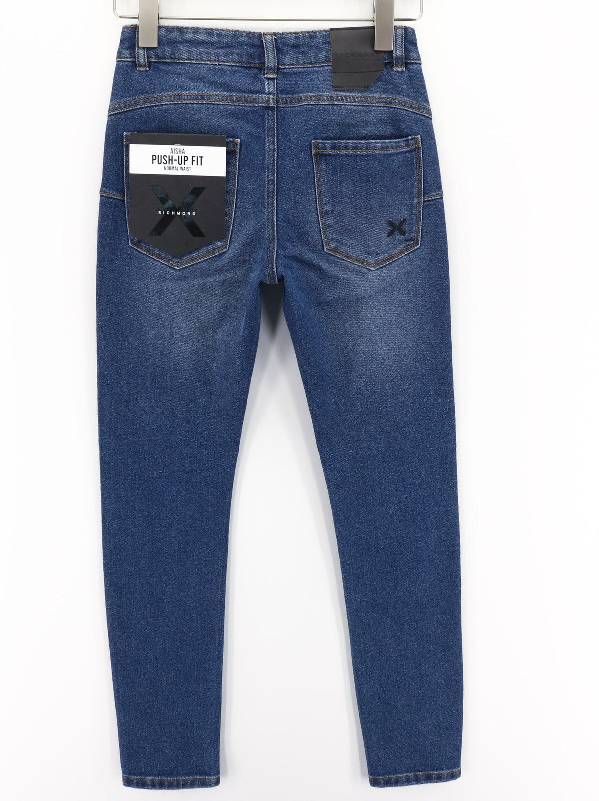 JOHN RICHMOND Aisha Women's Jeans W26 Push-Up Fit Mid Waist Washed Blue