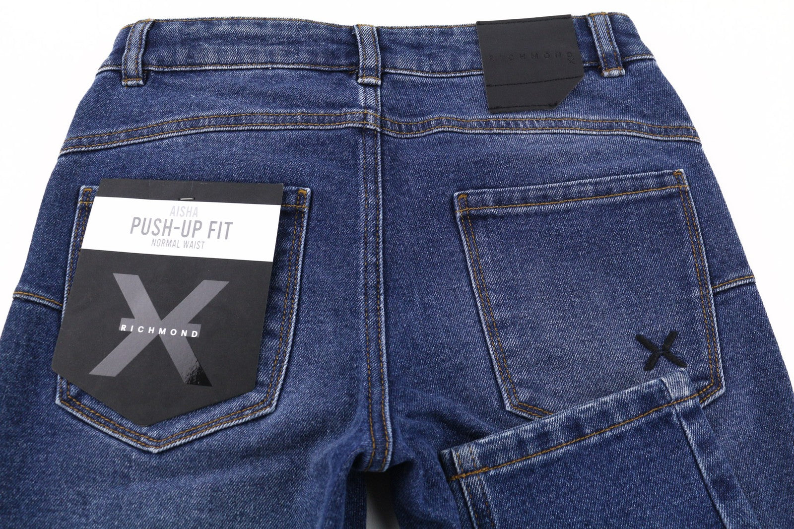 JOHN RICHMOND Aisha Women's Jeans W26 Push-Up Fit Mid Waist Washed Blue