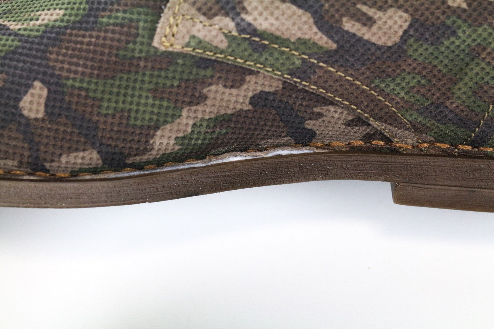 REPLAY Men Casual Shoes EU46 Brown High-Top Lace-Up Camouflage Print Leather